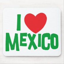 I Love Mexico Mouse Mat