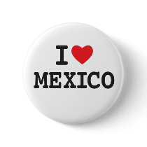 I love Mexico with heart Pinback Buttons