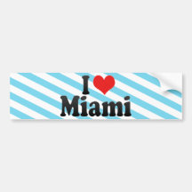 I Love Miami Bumper Sticker