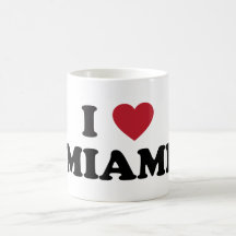 I Love Miami Florida Mugs