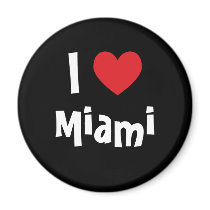 I Love Miami Refrigerator Magnets