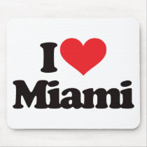 I Love Miami Mouse Pads