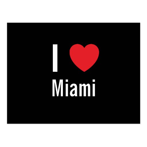 I love Miami Postcard Zazzle