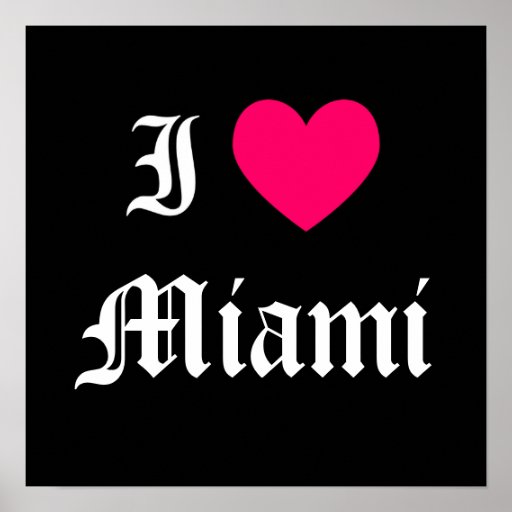 I Love Miami Print Zazzle