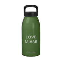 i love miami water bottle