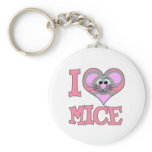 I Love mice Keychains
