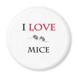 I Love Mice Fridge Magnets