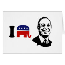 I Love Michael Bloomberg cards by Politicaltshirts I Love Michael Bloomberg cards