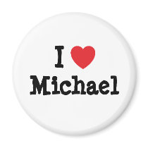 I love Michael heart custom personalized magnets by funnycustomtshirts I love Michael heart custom personalized magnets