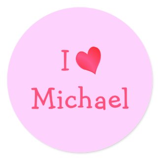 I Love Michael Sticker sticker