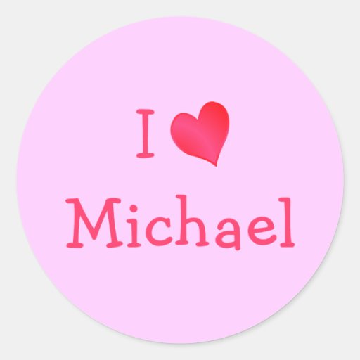 I Love Michael Sticker Zazzle