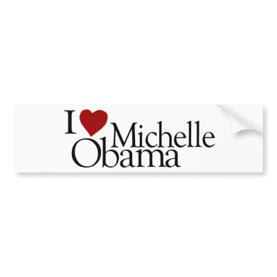 I Love Michelle Obama Bumper Sticker by worldsfair