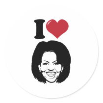 I Love Michelle Obama stickers