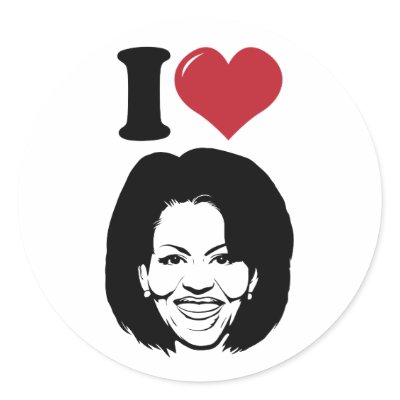 I Love Michelle Obama Round Sticker