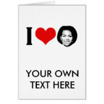 I Love Michelle red plain Greeting Card