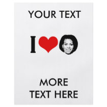 I Love Michelle red plain Flyer Design
