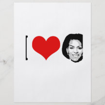 I Love Michelle red plain Flyer Design