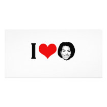 I Love Michelle red plain photo cards by obamashirts I Love Michelle red plain photo cards