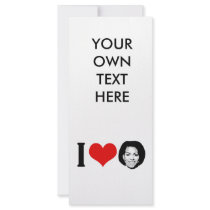I Love Michelle red plain Rack Card Template
