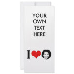 I Love Michelle red plain Rack Card Template