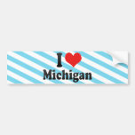 I Love  Michigan Bumper Stickers