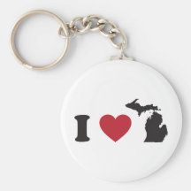 I Love Michigan Key Chains