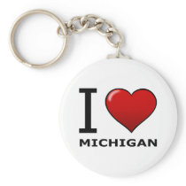 I LOVE MICHIGAN KEYCHAIN