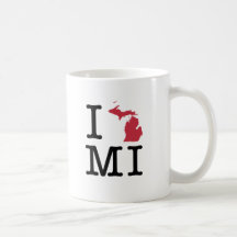 I Love Michigan Mugs