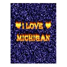 I love michigan post card