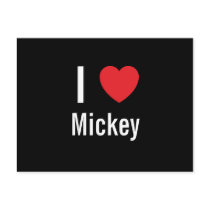 I love Mickey postcards by funnycustomtshirts I love Mickey postcards
