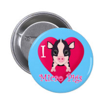 I Love Micro Pigs Pins