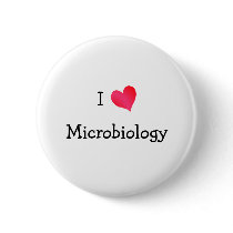 I Love Microbiology buttons