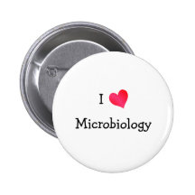 I Love Microbiology Button
