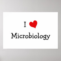 I Love Microbiology Print
