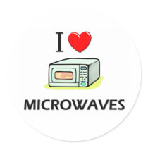 I Love Microwaves stickers by foodshirts I Love Microwaves stickers