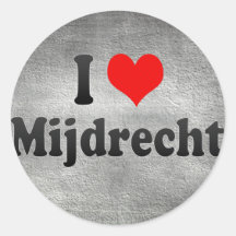 I Love Mijdrecht, Netherlands Round Stickers