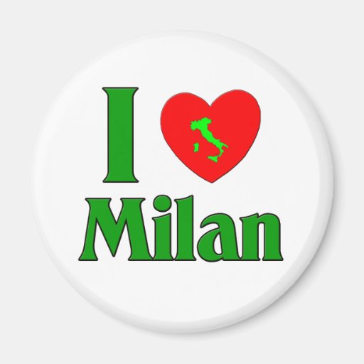 I Love Milan Italy Magnet