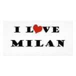 I Love Milan Custom Photo Card