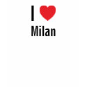 I love Milan t-shirts by funnycustomtshirts I love Milan t-shirts