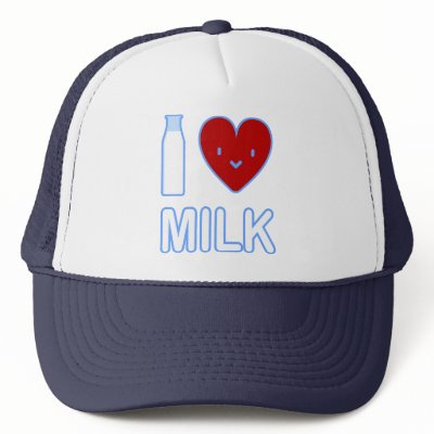 I Love Milk Hat by tshirtdujour