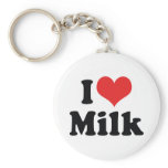 I Love Milk Keychain