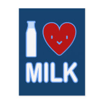 I Love Milk Postcard by tshirtdujour I Love Milk Postcard