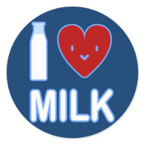 I Love Milk Sticker by tshirtdujour I Love Milk Sticker