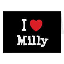 I love Milly heart T-Shirt cards by funnycustomtshirts I love Milly heart T-Shirt cards