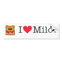 I love Milo Bumper Sticker bumper stickers