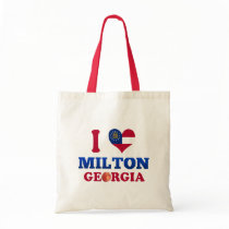 I Love Milton, Georgia Tote Bags