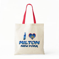 I love Milton, New York Canvas Bags
