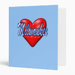 I Love Milwaukee Wisconsin Binders