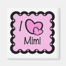 I Love Mimi Cute T-Shirt Fridge Magnet