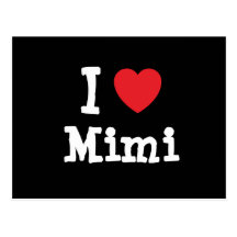 I love Mimi heart T-Shirt Postcards